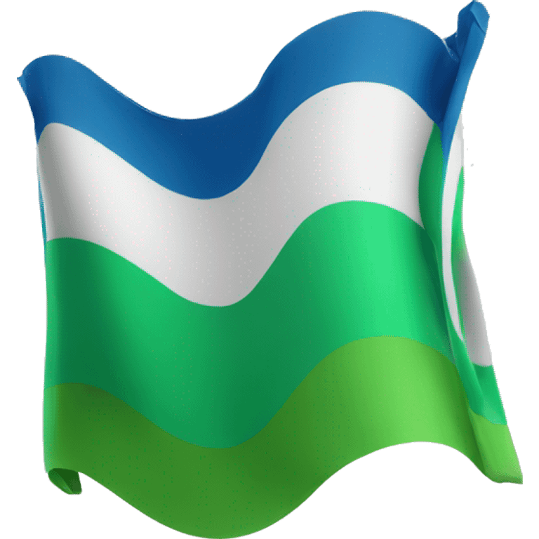 bandera azul y verde  emoji