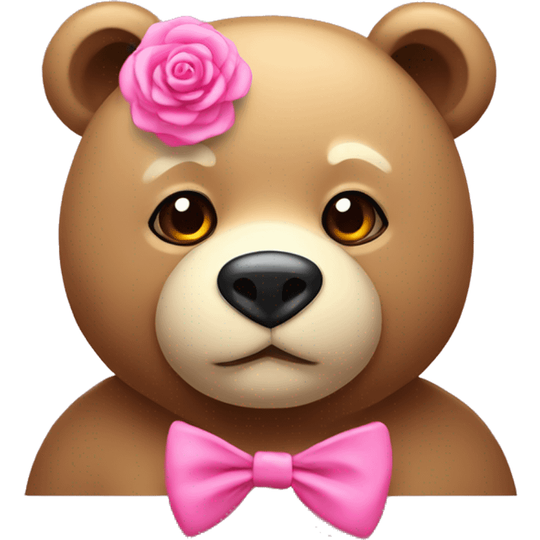 urso com laço rosa emoji