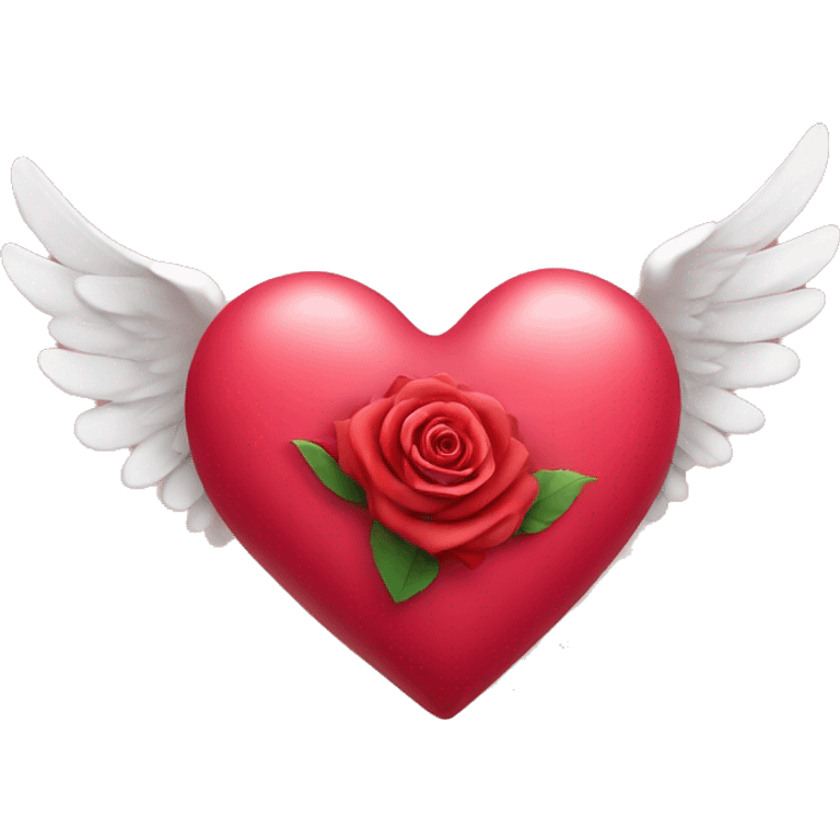 Flying heart with a rose emoji