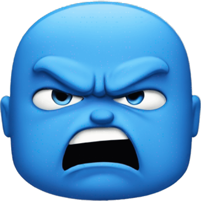 super fat angry blue man head emoji