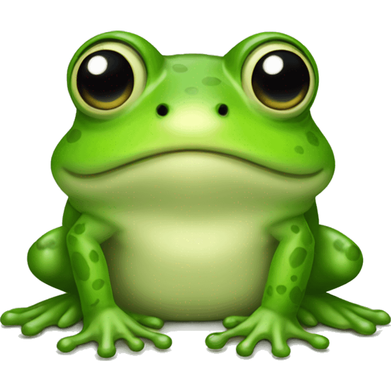 The anthropomorphic frog emoji