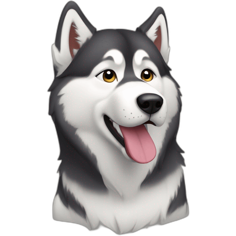 malamute d'alaska qui pleure emoji