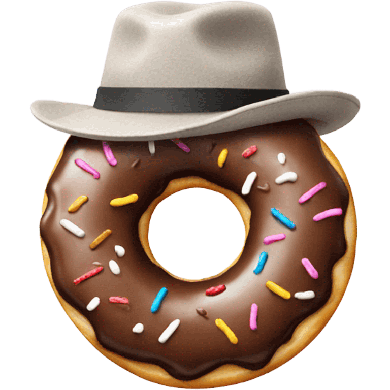 Donut wearing a hat emoji