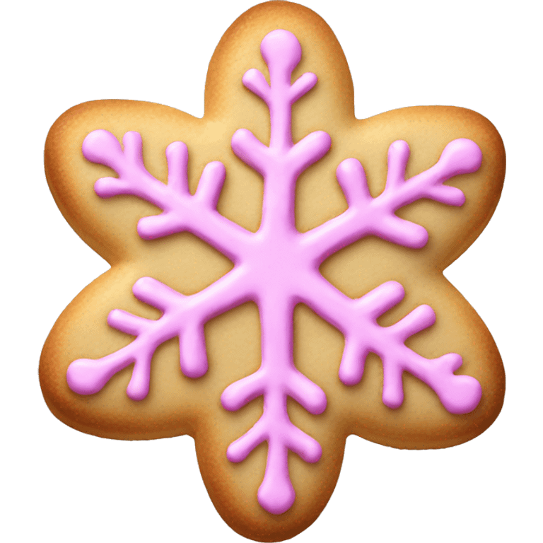 pink snowflake cookie  emoji