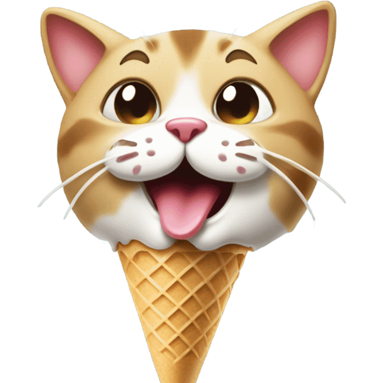 Cat eating ice cream  emoji