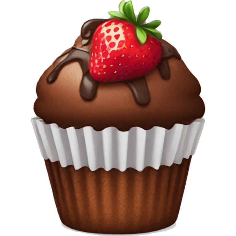 straberry chocolate muffin emoji