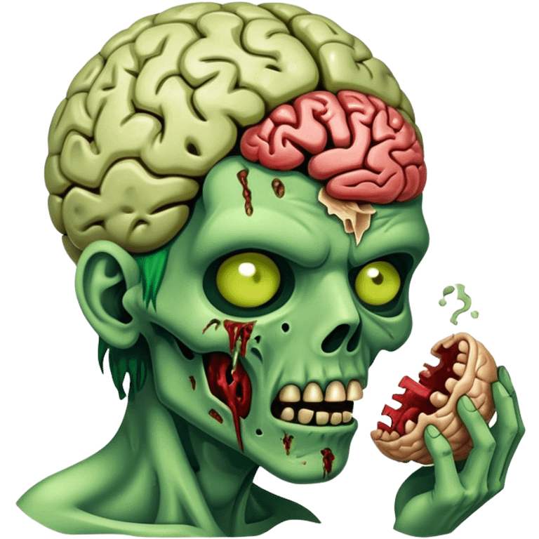 Zombie eating brain emoji