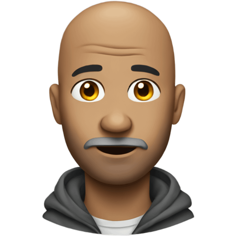 Bald homeless man emoji