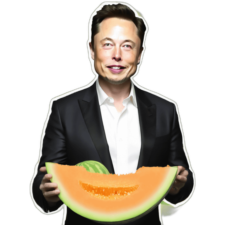 Elon Musk uses melon as a cryptocurrency emoji