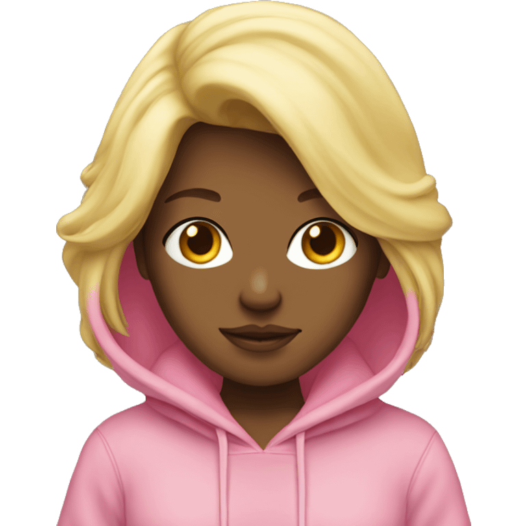 pink hoodie blonde hair girl  emoji