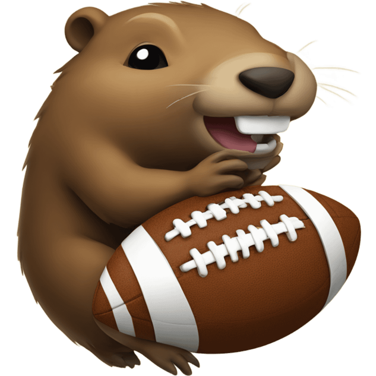 Beaver playing football emoji