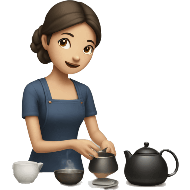 Girl making tea emoji