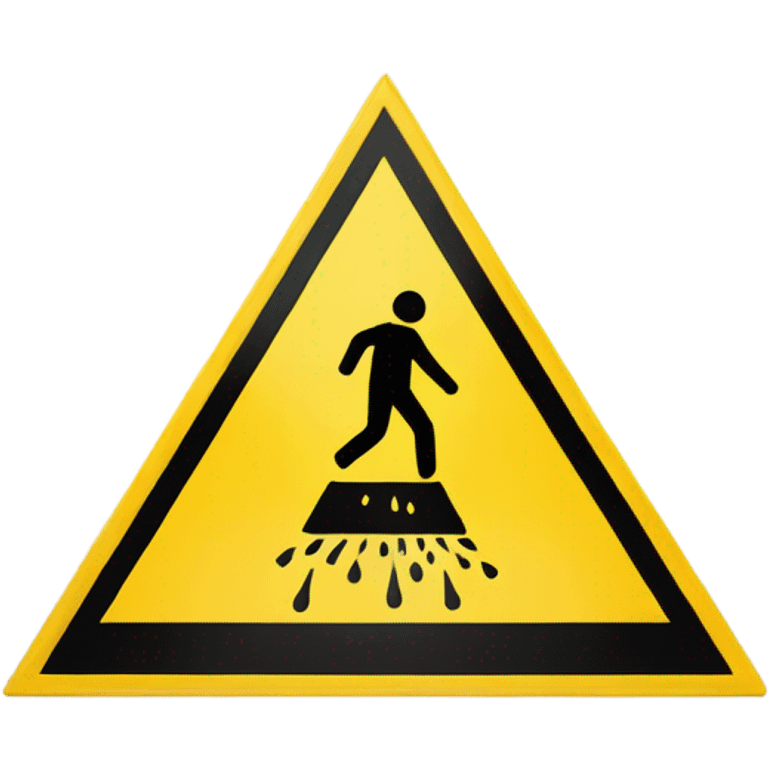 Caution: WET FLOOR sign  emoji