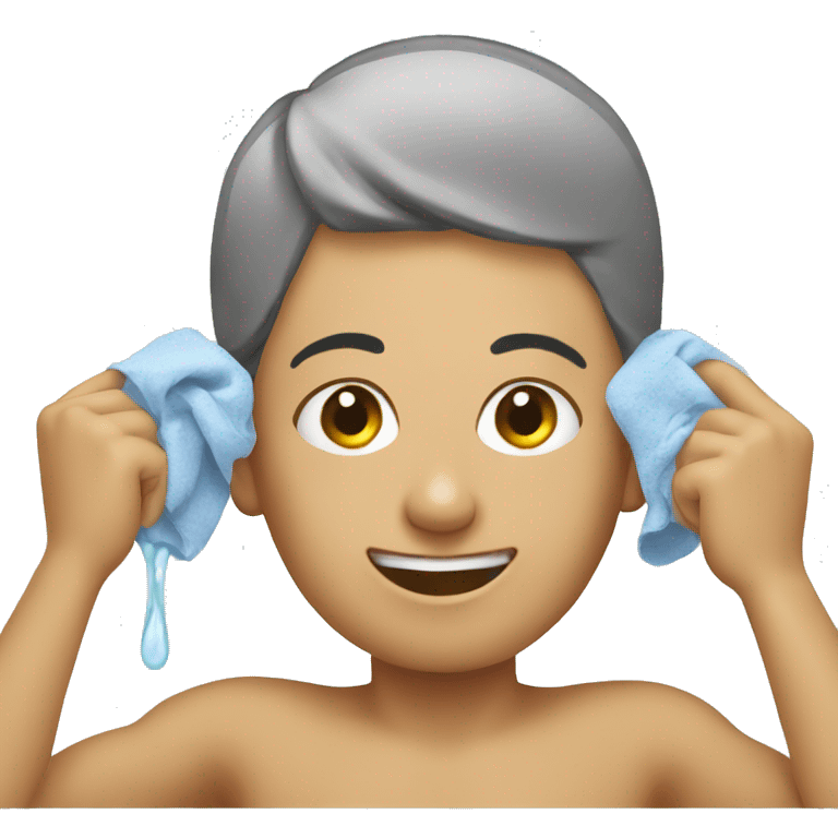 washing a ears emoji