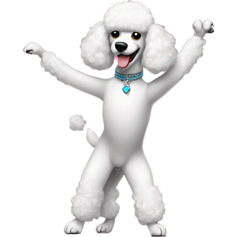 Poodle dancing emoji