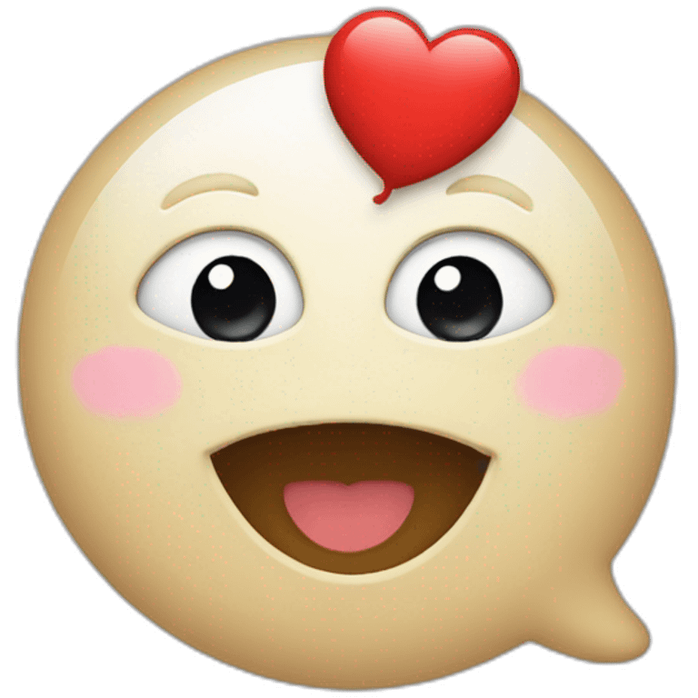 Chat avec un coeur emoji