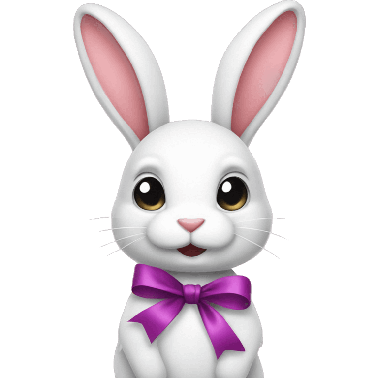 bunny with ribbon emoji