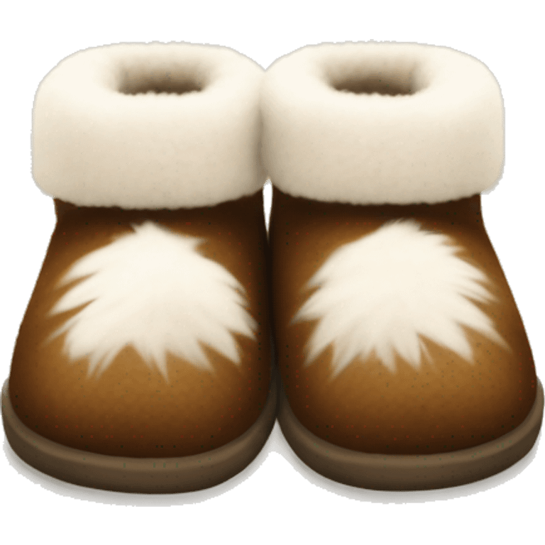 fuzzy ugg slippers  emoji