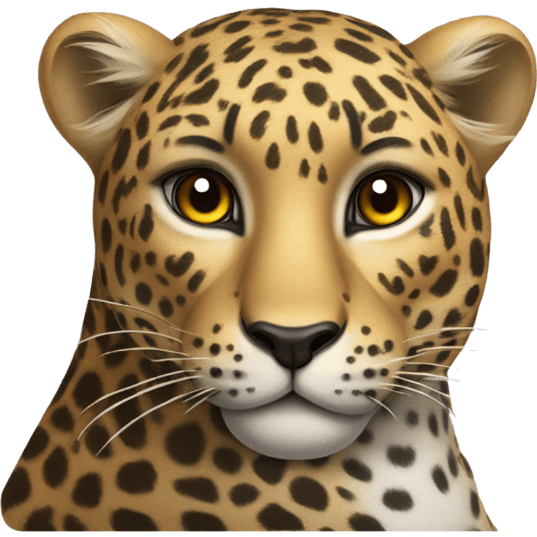 Leopard with a bow on its head  emoji