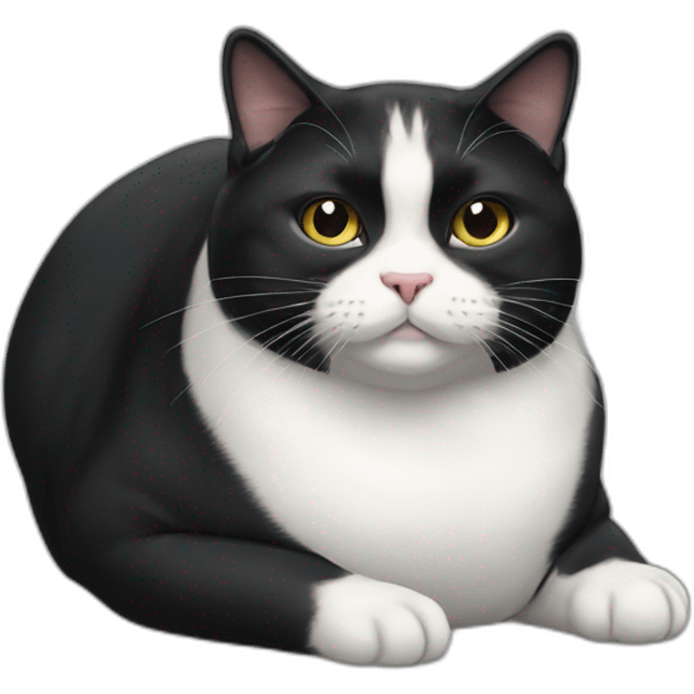 Obese-tuxedo-cat emoji