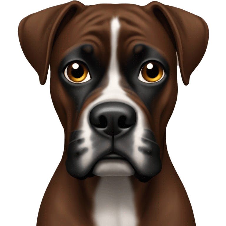 dark brown boxer dog emoji