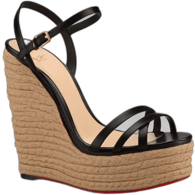 Sandal Platform wedges black louboutin emoji