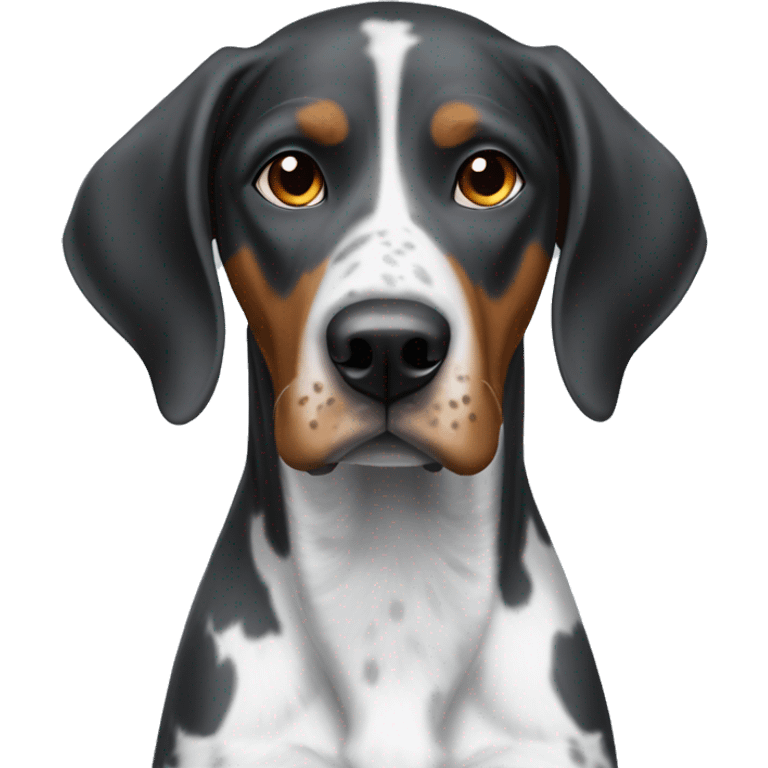 Blue tick only coonhound pointer mix emoji