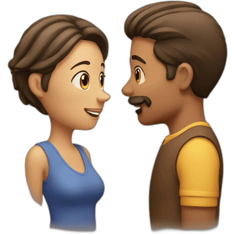 Couple talking emoji