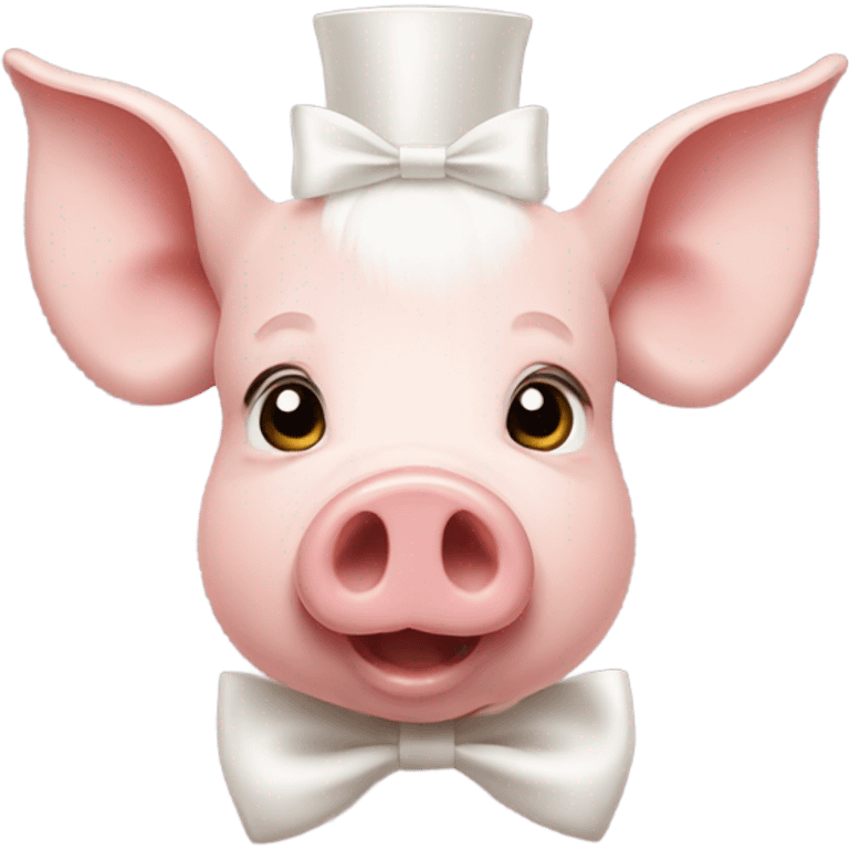 pig with a white bow on forehead emoji