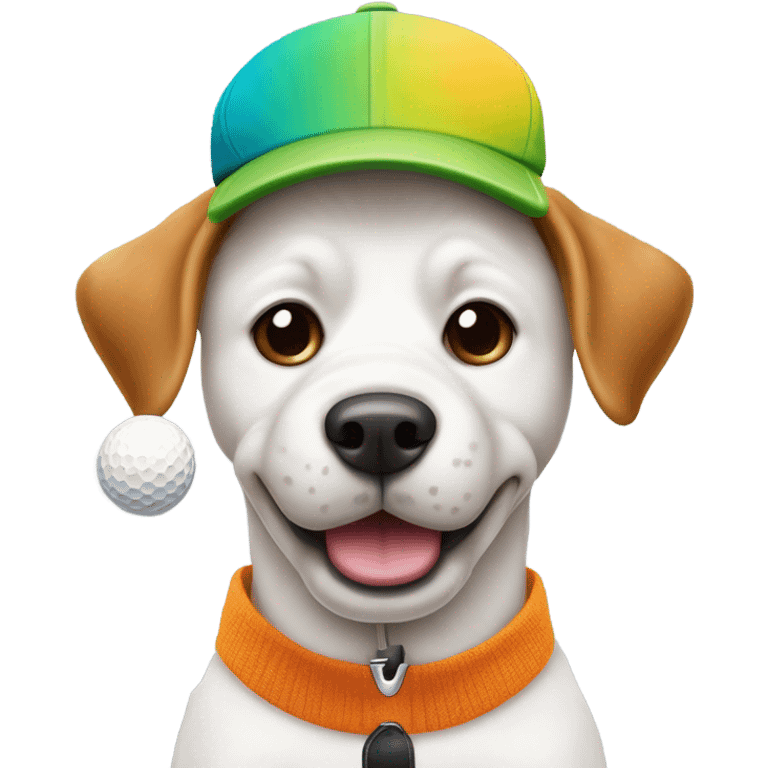 Dog golfing emoji