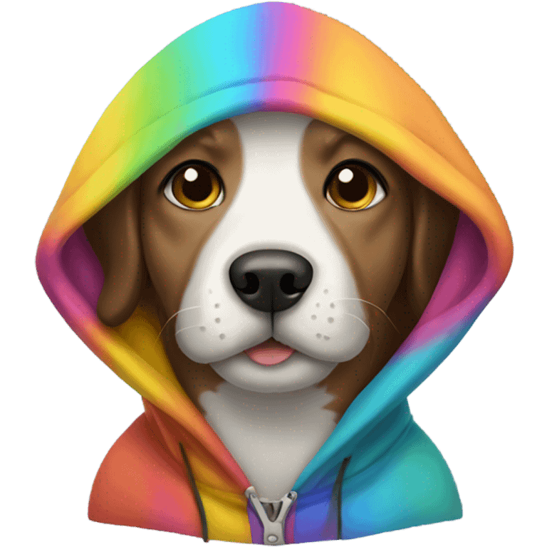 Dog wearing a hoodie emoji