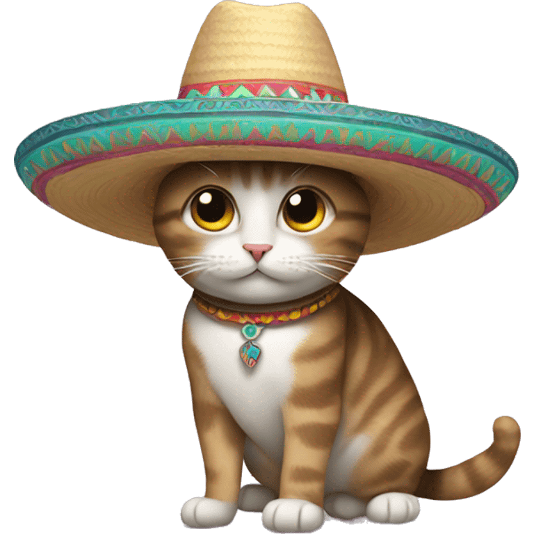 Cat wearing sombrero emoji