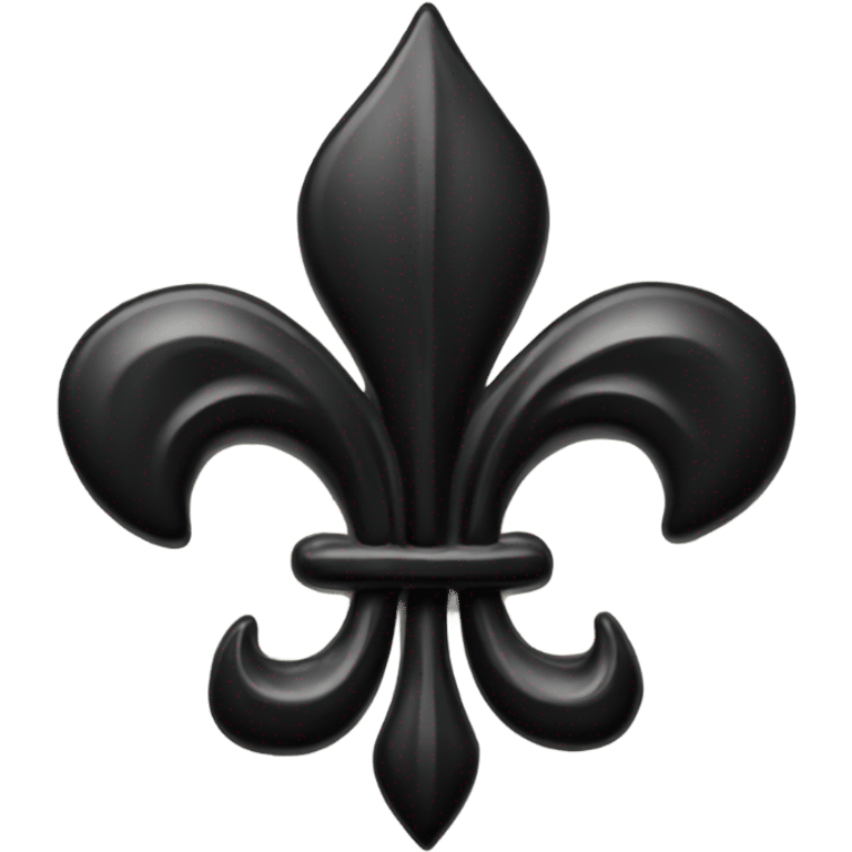 black fleur de lis emoji