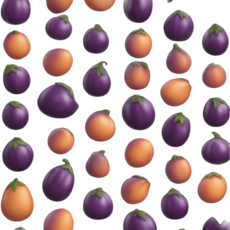 Eggplant and peach emoji