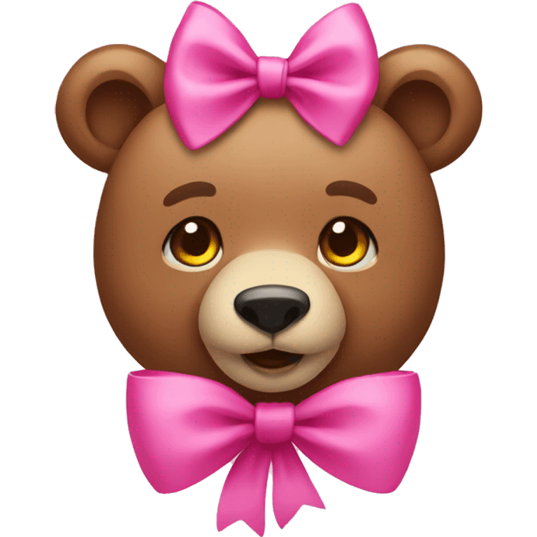 bear with pink bow emoji