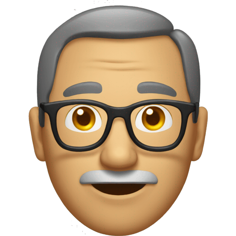 middle aged mexican man with side combover with glasses and polo emoji