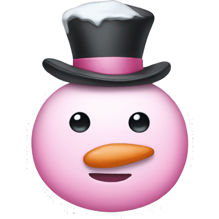 pink snowman emoji