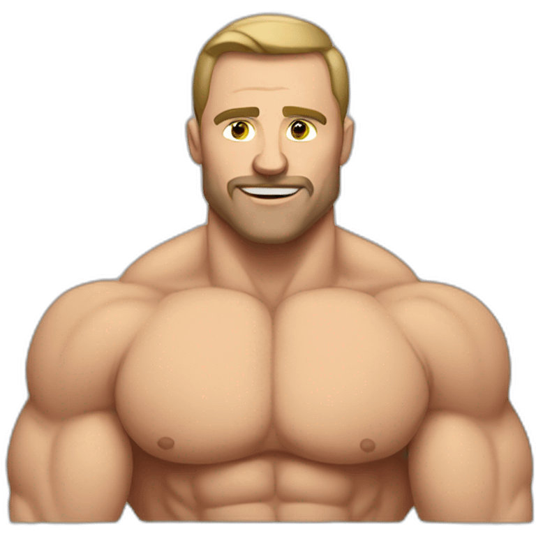 Russian man , big muscles emoji