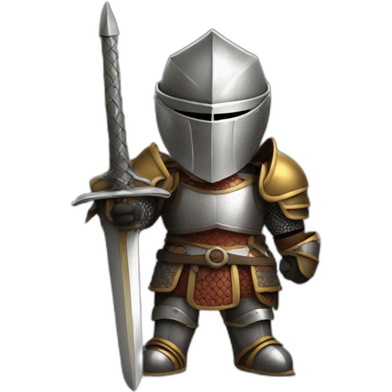 Apple knight-in armor- with a sword emoji