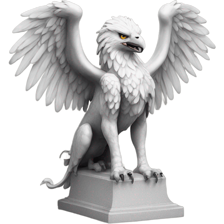 Griffin statues full body realistic  emoji