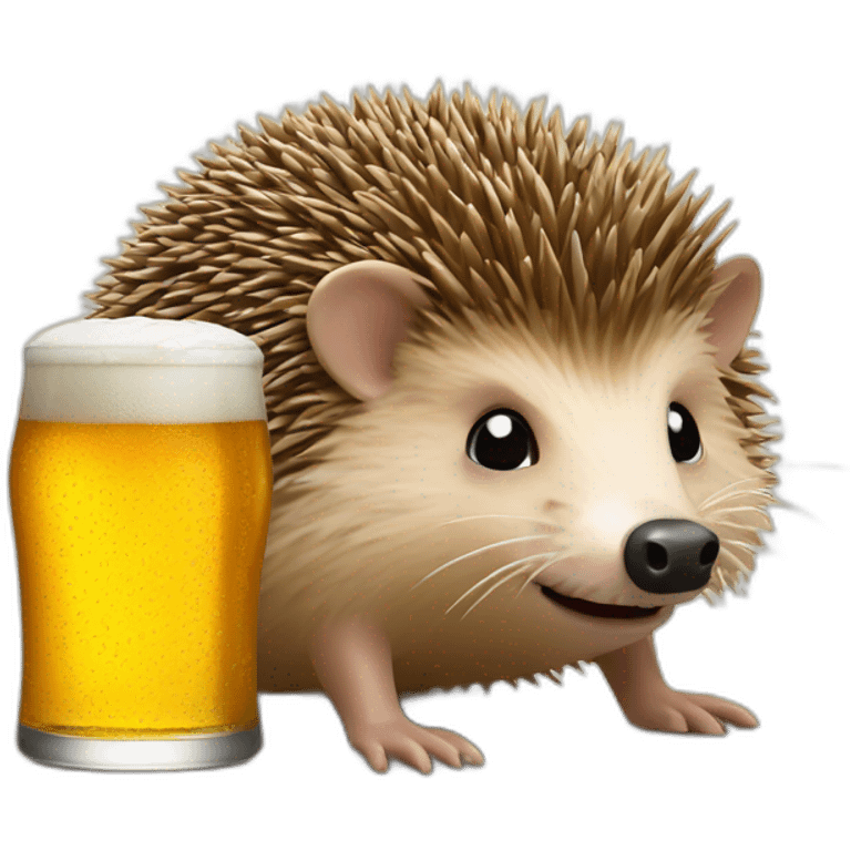 hedgehog bitcoin and beer emoji