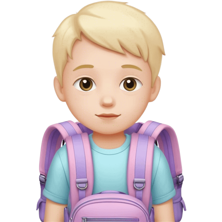 child with pastel backpack emoji