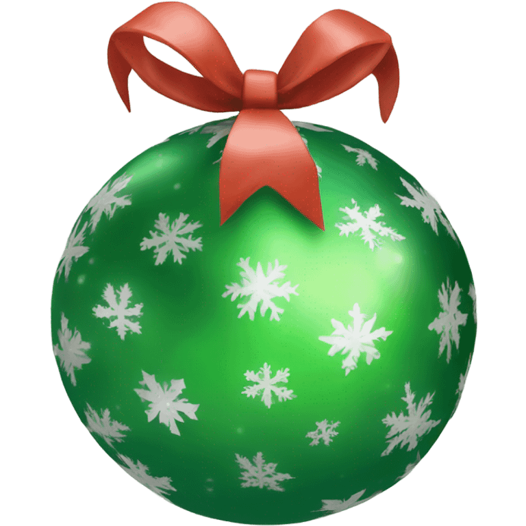 Christmas toy ball green emoji