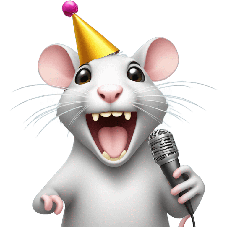 Rat singing happy birthday  emoji