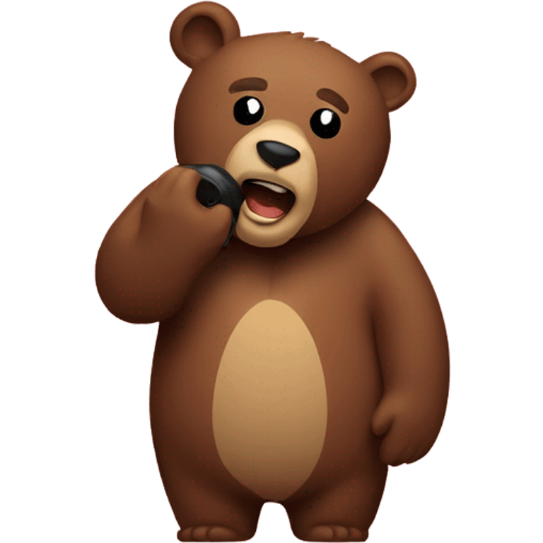 Bear phoning lover  emoji