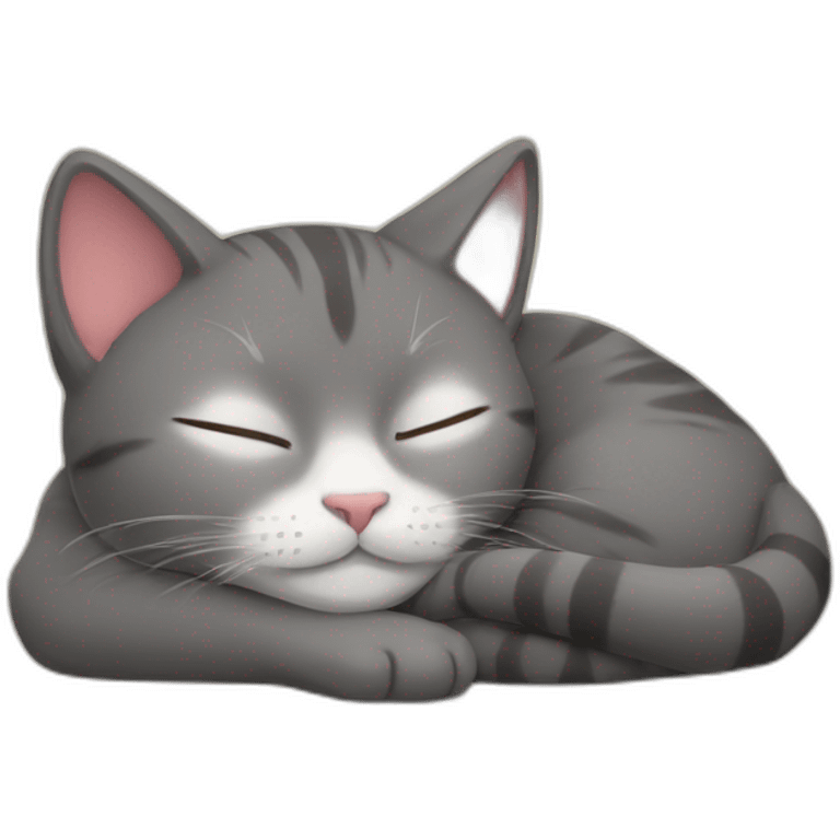 Cat sleeping emoji