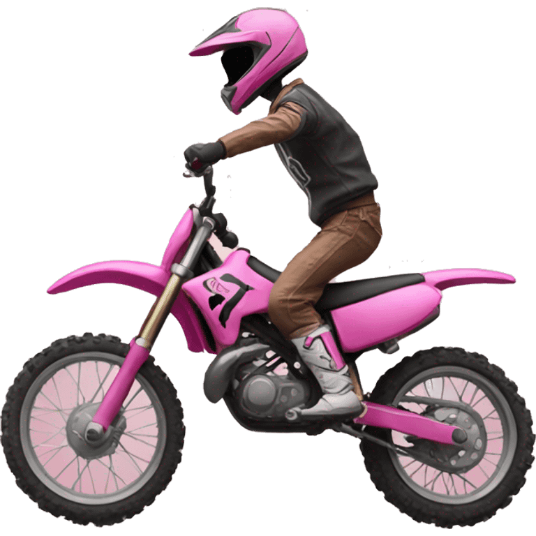 Pink dirt bike  emoji