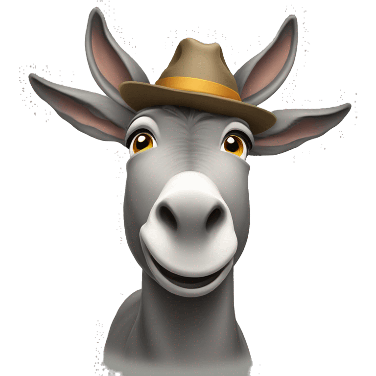 Donkey wearing a hat  emoji