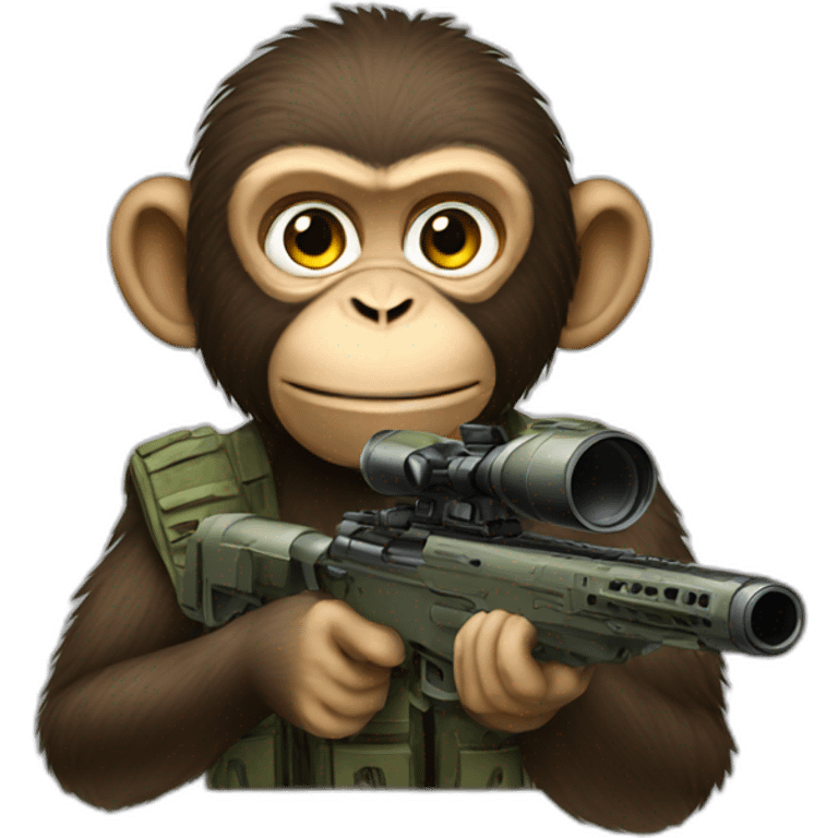 Sniper monkey emoji