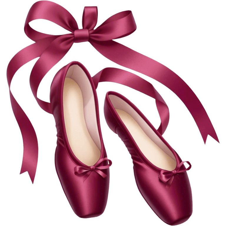 Burgundy pointe shoes emoji